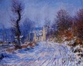 Straße nach Giverny im Winter Claude Monet Szenerie